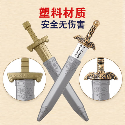 Ancient Roman Samurai Props Medieval Helmet Plastic Weapon Props Greek PU Sword Dagger Shield Knife