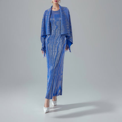 High-grade banquet tassel one-step vest dress two-piece cross-border European and American women's fashionable elegant dress