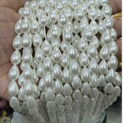 Europe and the United States in stock wholesale 9x 13mm water drop glass beads paint beads do not peel loose beads DIY jewelry accessories
