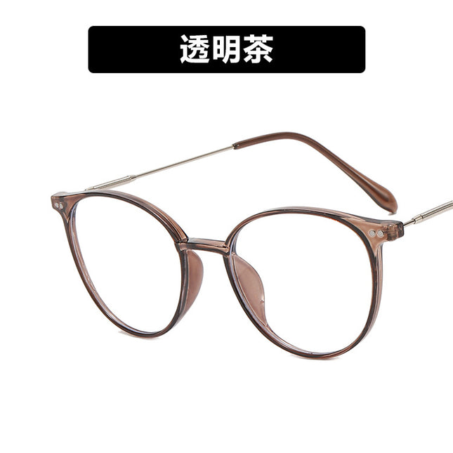Anti-Blue Light Rice Nail Plain Glasses Influencer Picks 2022 New Korean Style Ultra-Light Cold Brown Glasses Frame Trendy Women Without Makeup