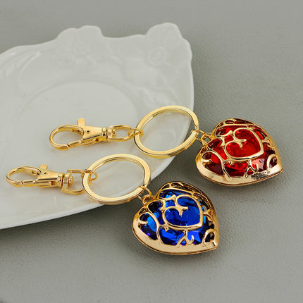 European and American Cross-Border Zelda Game Merchandise Breath of the Wild Keychain Personalized Hollow Heart-Shaped Alloy Accessory