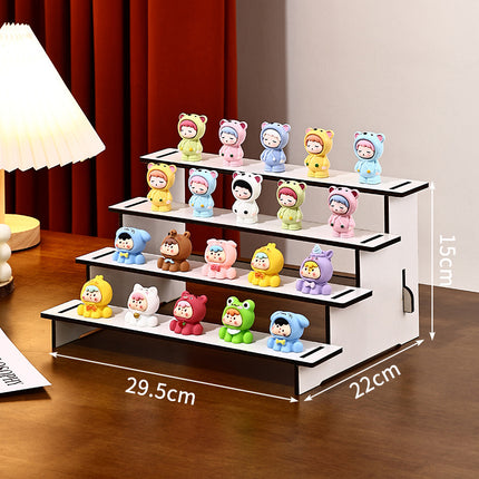 Live Broadcast Display Doll Rack 2-5 Layers Display Rack Small Ornaments Storage Desktop Storage Rack Hand-Made Display Ladder Rack