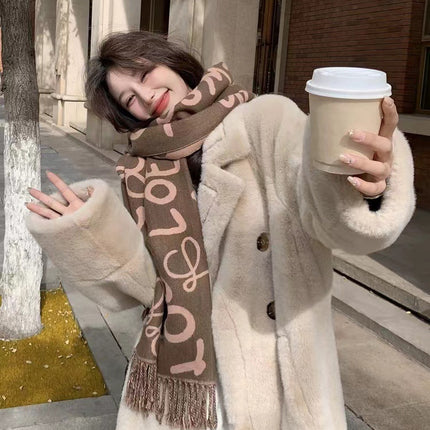 Mink Fur Coat for Women, Extended Version, Thickened, Suit Collar, Eco-Friendly Fur, 2025 Winter New Style, Fur Integrated Coat
