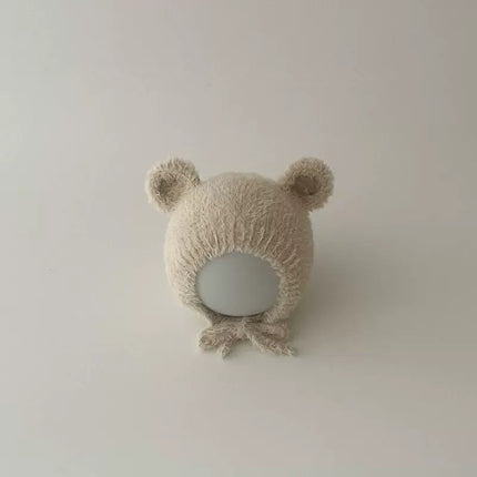 Cold-proof foreign-style cold hat cute warm lace solid color plush toddler hat baby autumn and winter hat baby ear protection