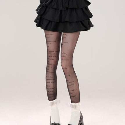 Y2k Spice Girls Black Puff Cake Skirt Women's Autumn Sweet Cool Skirt High Waist Love Belt Denim Leg Set Skirt