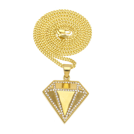 European and American Cross-border Hot Selling Stainless Steel Real Gold Electroplated Pouch Alphabetic Digital Hip Hop Trend Pendant Niche Jewelry