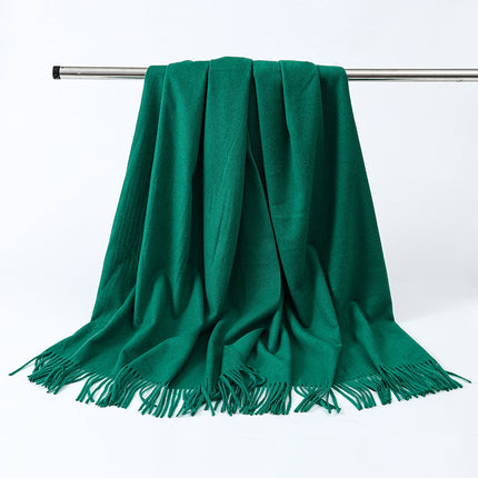 Wool Scarf Shawl High-End Versatile Cashmere Scarf Women's Winter 2025 New Men's Solid Color Scarf Wholesale
