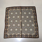 Khaki circle silk scarf
