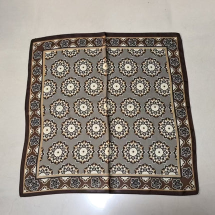Korean Cashew Silk Scarf Women's Square Scarf Leopard Print Silk Scarf Imitation Silk Scarf Elegant Fashion Four Seasons Cross-Border Printed Scarf