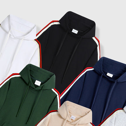 Early autumn 380g heavy pull American retro sweater men's loose casual solid color tide brand hooded couple hoodie women