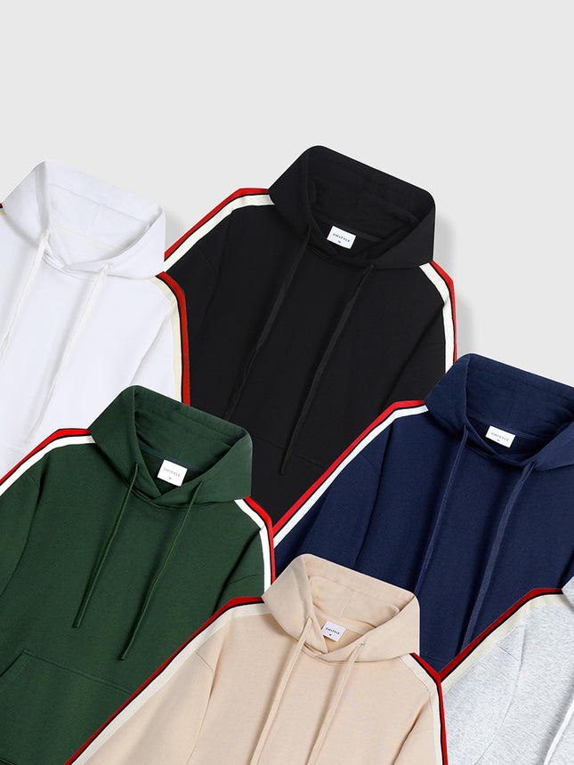 Early autumn 380g heavy pull American retro sweater men's loose casual solid color tide brand hooded couple hoodie women