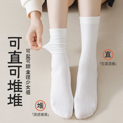 Women's Pure Cotton Socks for Spring and Summer, Seamless, Anti-Pilling, Mid-Calf, Loose-Fitting, Postpartum Socks, Wholesale from Zhuji
