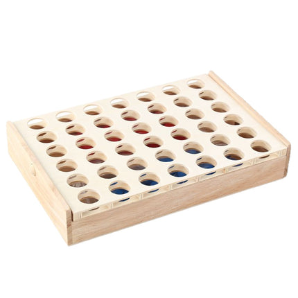 Three-Dimensional Four-Piece Chess Four-Piece Game Chess P 0.34kg Kidsren's Educational Early Education Multi-Person Toy Wooden Boxed Multi-Color