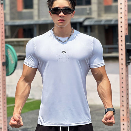American Muscle Sports Half Tight Fitness Short Sleeve Men's Basketball Running Training Cool Beautiful Pull Rack Sports T-shirt