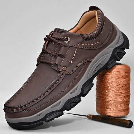 Cross-border foreign trade explosions men's shoes autumn new retro thick-soled tooling shoes dad shoes men's fashion casual leather shoes