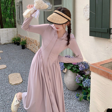 Sunscreen Clothing Women's Ice Silk Slim-fit 2024 Hooded Summer New Style Thin Full-body Long Sunshade Outdoor Coat Trendy