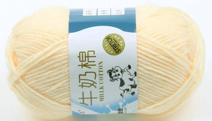 Five-Strand Milk Cotton Wool Ball Wholesale Medium Thick Thread Crochet Doll Shoes Scarf Handmade DIY Knitting Material Package
