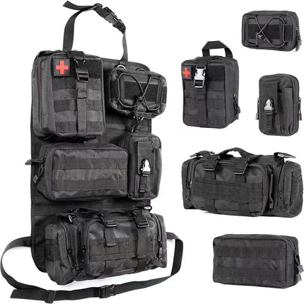 Cross-border car back seat tactical storage bag car multi-functional large-capacity combination storage suspension bag