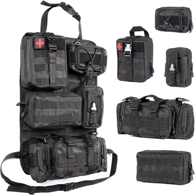 Cross-border car back seat tactical storage bag car multi-functional large-capacity combination storage suspension bag