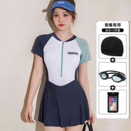 Swimsuit Women's Summer 2024 New Sporty Style Conservative Dress Style Sexy Pure Desire Casual Hot Swimsuit suit