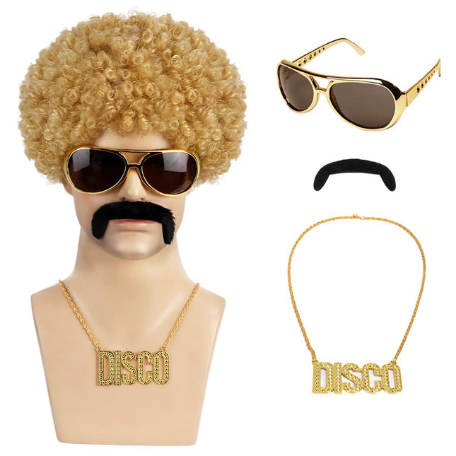 Halloween Vintage Gold Plated Elvis Funny Glasses Birthday Ball Holiday Party Decoration Glasses Cat's Eye Diamond