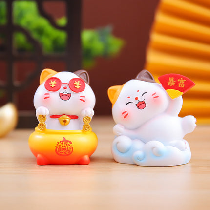 Chinese-Style Lucky Fortune Cat Blind Box Home Decor Creative Festive Cat Ornaments Direct Wholesale