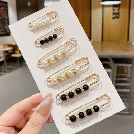 Imitation Pearl Pin suit Pants Waist Tight Artifact Pin Fixed Clothes Waist Change Small Artifact Anti-running Light Accessories
