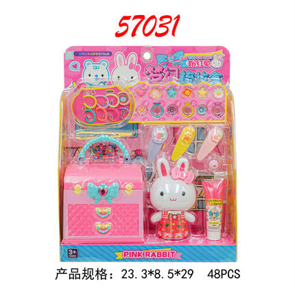 One-word pink rabbit kitchen refrigerator cake dessert shop girl simulation play house toys wholesale mini notebook