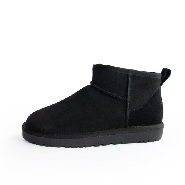 Classic Snow Boots Women's Mini Winter Non-slip Warm Sheepskin One-piece Flat Thickened Wool Snow Boots