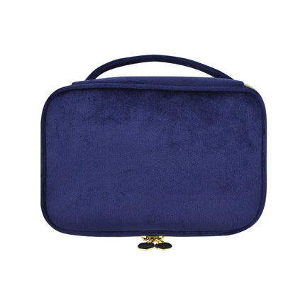 Cross-border fashion flannel cosmetic case large capacity high sense multi-functional convenient portable cosmetic case a batch