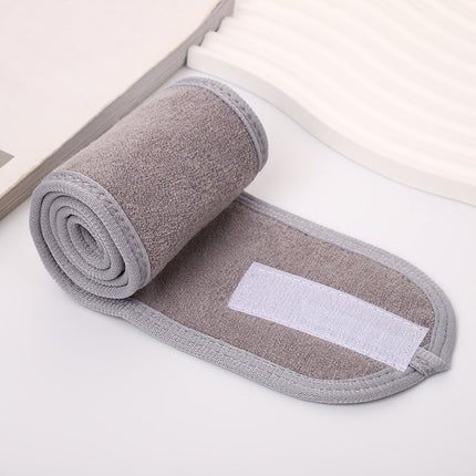 European and American Simple Solid Color Velcro Hairband Women's Transparent Hairband Air Beauty Face Wash Clean Bread Turban Hair Accessories