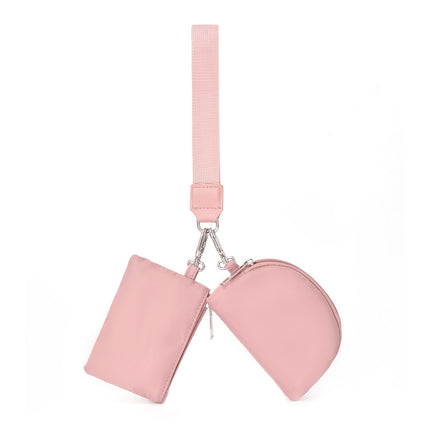 2024 New Lulu Same Style Wrist Bag Portable Lulu Card Bag Bank Card Mini Coin Cosmetics Bag