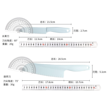 Children's Safety Knife Chopping Board suit Kindergarten Early Education Tableware Plastic Teaching Melons and Fruits Cake Knife Cutting Vegetables Does Not Hurt Hands