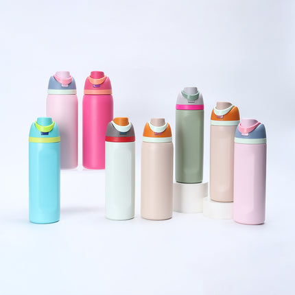 16/24OZ Thermos Cup One-touch Pop-open 304 Stainless Steel Double DrinkWater Bottle Hidden Handle Suitable for Outdoor,Daily Use