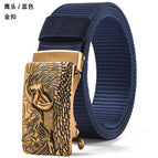 1 eagle head blue [gold buckle] / 110cm