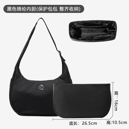 Black Thickened Extension Strap Crossbody Transformation Canvas Bag Strap Extension Chain Suitable for Lulu Moon Bag Accessories Sold Separately