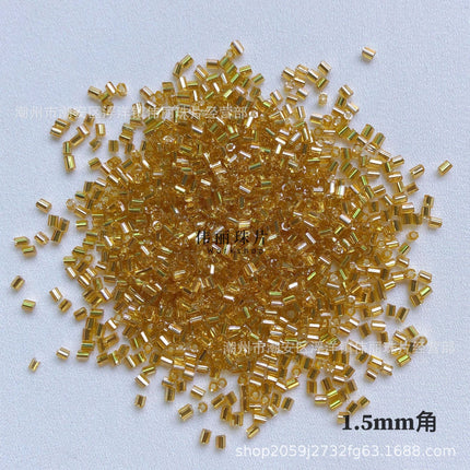 Silver filling series full set Golden Rice beads tube beads loose beads handmade diy jewelry hand sewing clothing accessories material