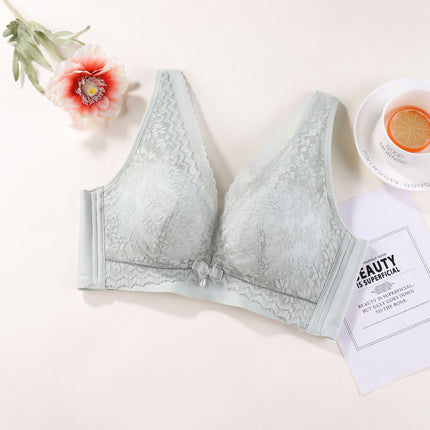 Thin Upper and Thick Lower Non-magnetic New Style Comfortable Underwear without Steel Rings for Women Gathering and Tucking Paramilis Skin-friendly Breathable Adjustable Bra