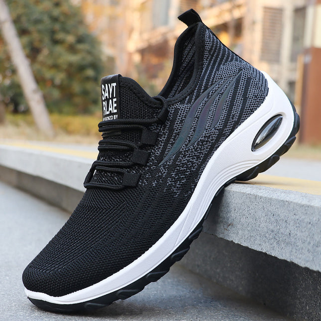 Foreign trade fly woven men's shoes spring cross-border shoes wholesale men's casual shoes breathable mesh sneaker men