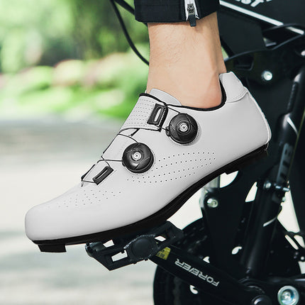 2108 New Road Car Lock Shoes suit Hard Bottom Bicycle Shoes Men's Outdoor Mountain Lockless Riding Shoes Women's Breathable