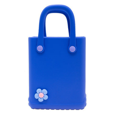 New Satchel Hot-Selling Silicone Hole Bag Cute Ins Style Mobile Phone Hole Bag DIY Decorative Piece Silicone Bag