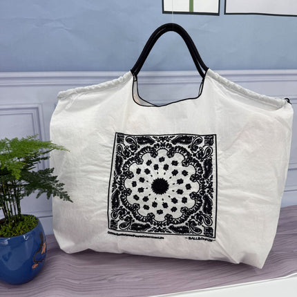 ball chain Japanese high quality eco-friendly shopping bag embroidered hand canvas bag nylon shopping bag