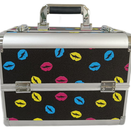 Manufacturer's Ready-Made Wholesale and Retail Professional Makeup Box, Beauty and Manicure Box, Double-Layer Large-Capacity Portable Makeup Box
