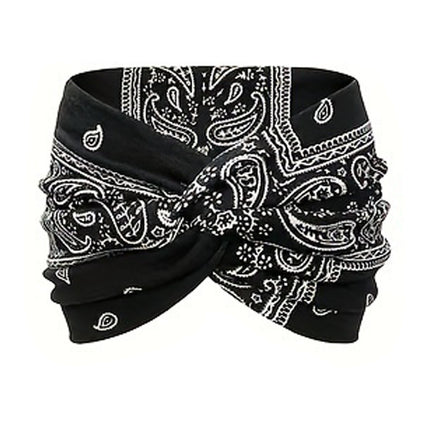Amazon Cross-border New Ultra Wide Edge Women's Elastic Knot Cross Yoga Sports Elastic Hair Accessories Hair Band Headband