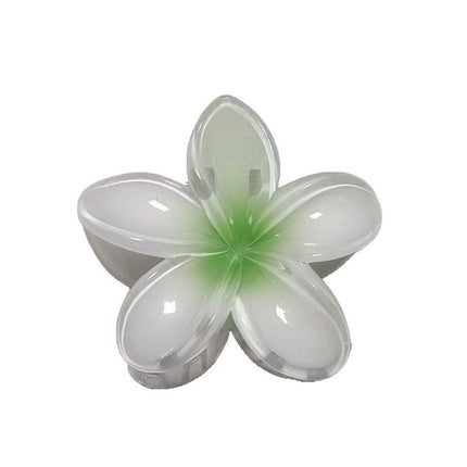 European and American Cross-Border Frosted Gradient Plumeria Hair Clip Elegant Women's Shark Clip Large Beach Hair Accessory Wholesale