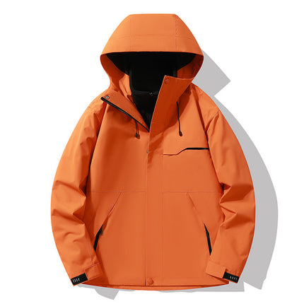 Outdoor Jacket Three-In-One Jacket for Men and Women, Polar Fleece Liner, Removable Two-Piece Set, Printed Logo, Unisex