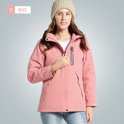 Cross-Border Smart Heating Clothing, New Fashion Couple Cotton Clothing, Men's Waterproof Clothing, Windproof and Warm Mountaineering Clothing