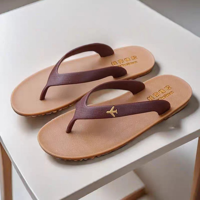 Vietnam Rubber Slippers Men's Fashion Wear-resistant Flip-flops Home Outgoing Clipping Men's Anti-slip Deodorant Rubber Slippers