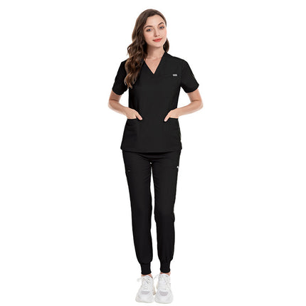 High-end operating room work clothes female confinement center beautician SPA brush hand clothes strap waist surgical clothes female points