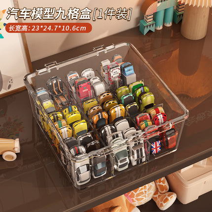 Domeka Transparent Display Stand Drawer Alloy Car Model 1:64 Children's Toy Hot Wheels Storage Box